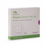 Thin Foam Dressing Mepilex® Border Flex Lite 4 X 4 Inch With Border Film Backing Silicone Adhesive Square Sterile #581300 - Image 3