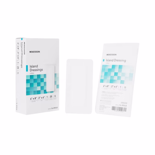 Island Dressing McKesson 4 X 8 Inch Rectangle Sterile