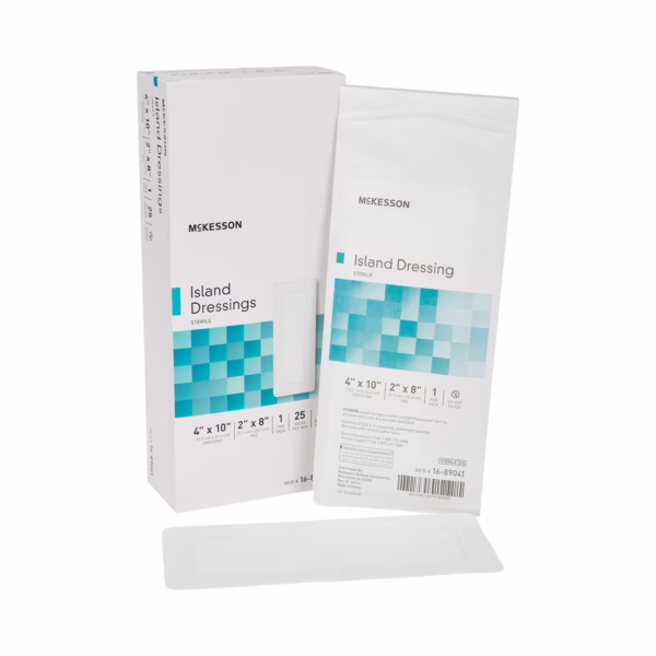 Island Dressing McKesson 4 X 10 Inch Rectangle Sterile
