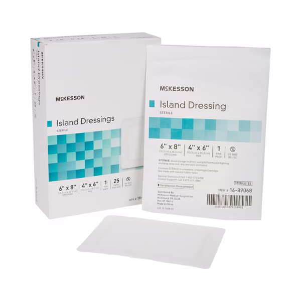 Island Dressing McKesson 6 X 8 Inch Rectangle Sterile