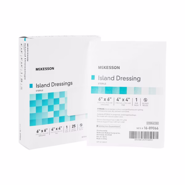 Island Dressing McKesson 6 X 6 Inch Square Sterile