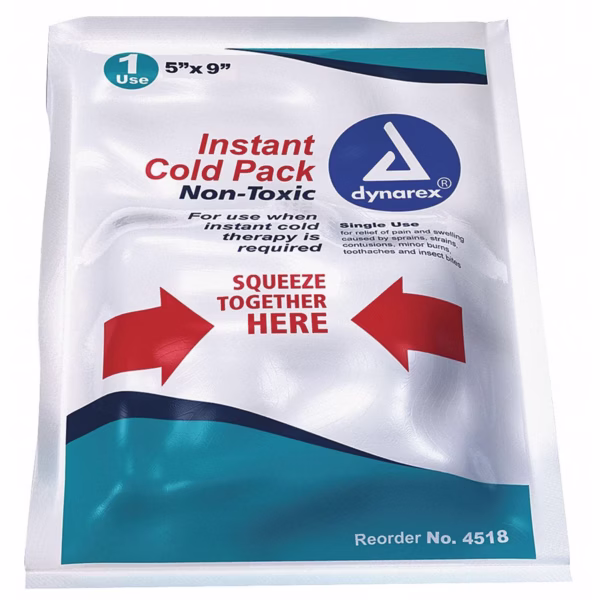 Instant Cold Pack Dynarex® Non-Toxic General Purpose One Size Fits Most 5 X 9 Inch Plastic / Urea / Water Disposable #4518