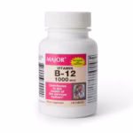 Vitamin Supplement Major® Vitamin B12 1,000 mcg Strength Tablet 130 per Bottle #10006070022