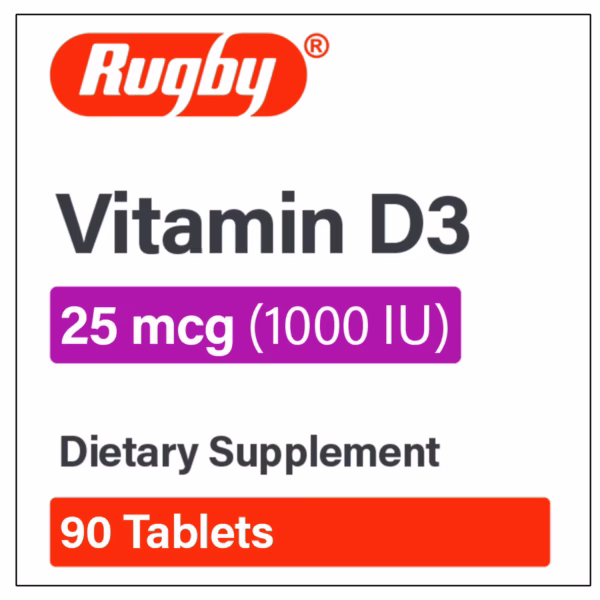 Vitamin Supplement Vitamin D3 25 mcg Strength Tablet 90 per Bottle #80681016800
