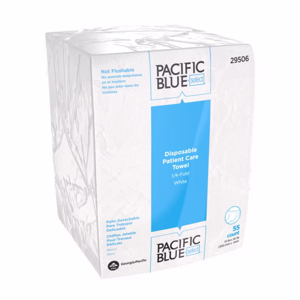 Washcloth Pacific Blue Select® 10 X 13 Inch White Disposable #29506