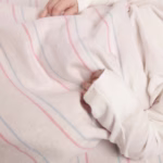 Baby Blanket Essentials 32 X 32 Inch Cotton 5.12 oz. Pink / Blue Stripe #49339-632
