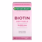 Vitamin Supplement Nature's Bounty® Biotin 10,000 mcg Strength Softgel 90 per Bottle #07431258865