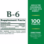 Vitamin Supplement Nature's Bounty® Vitamin B6 100 mg Strength Tablet 100 per Bottle #74312000650 - Image 2