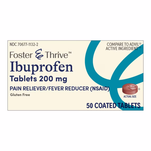 Pain Relief Foster & Thrive™ 200 mg Strength Ibuprofen Tablet 50 per Bottle #70677113202