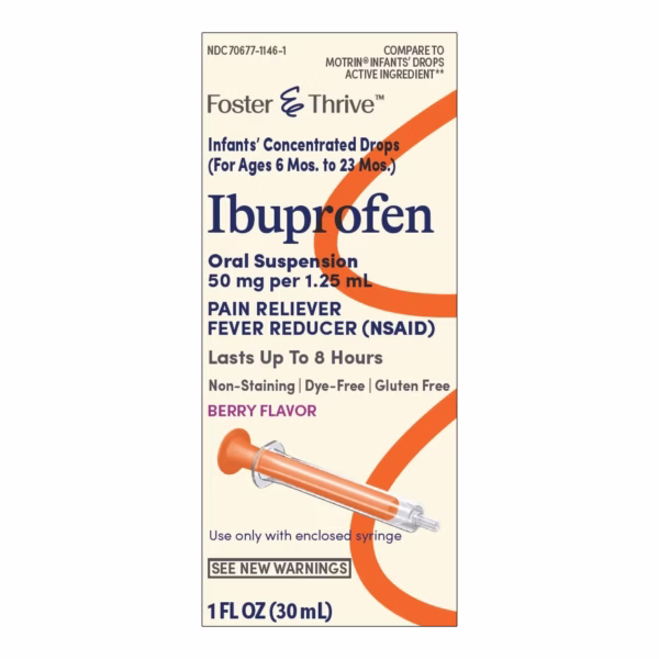Infants' Pain Relief Foster & Thrive™ Ibuprofen Liquid 1 oz. #70677114601