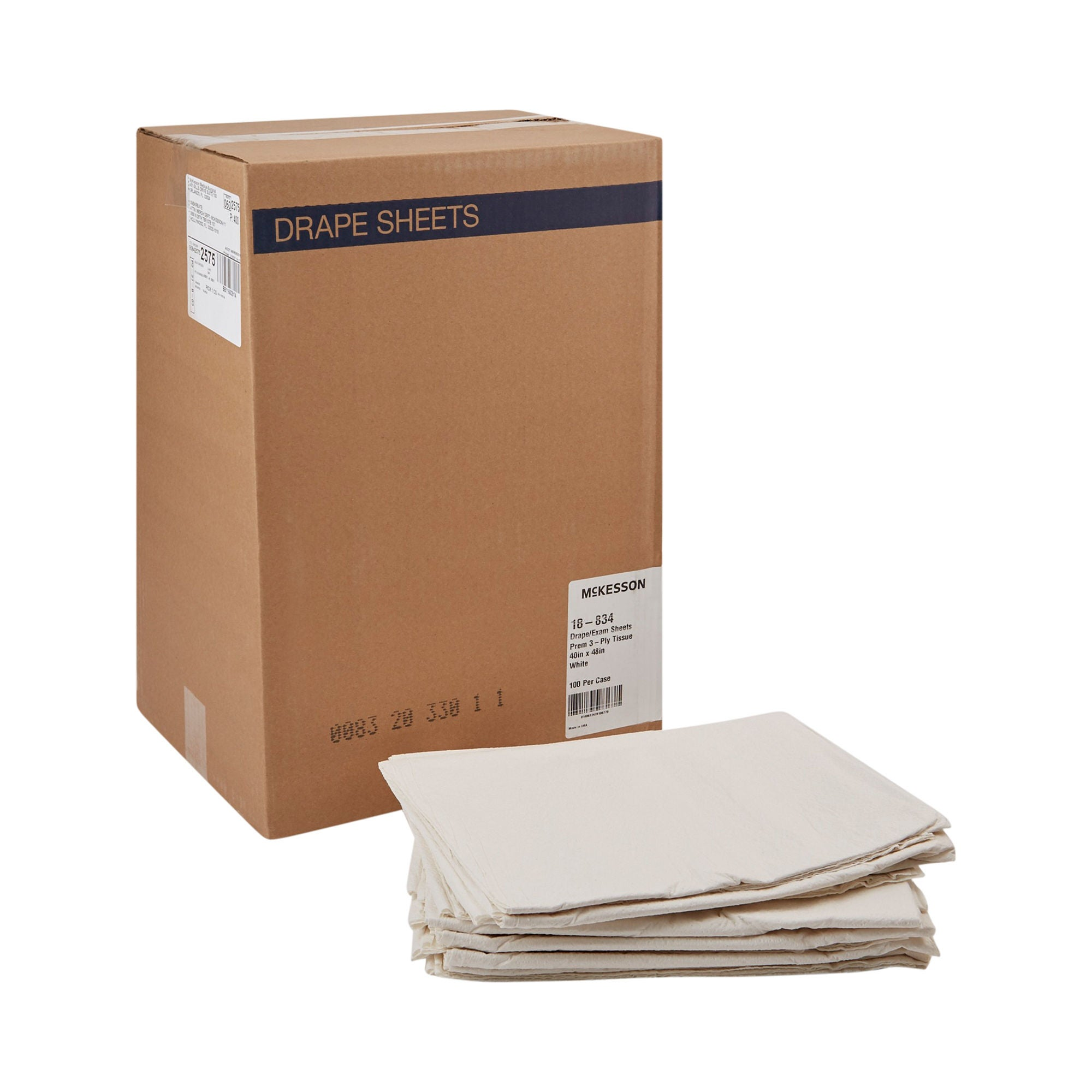 146456_pcase_ General Purpose Drape McKesson Physical Exam Drape 40 W X 48 L Inch NonSterile #18-834 - Image 1