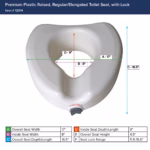 Raised Toilet Seat drive™ Premium 4-1/2 Inch Height Elongated 300 lbs. Weight Capacity #12014 - Image 2