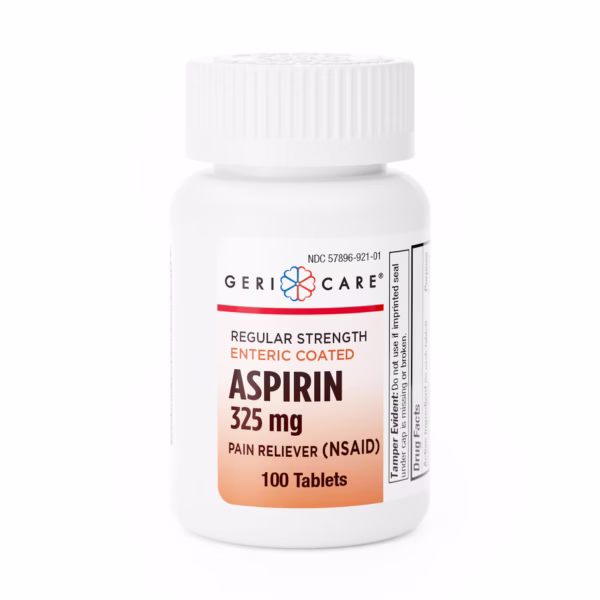 Pain Relief Geri-Care® 325 mg Strength Aspirin Tablet 100 per Bottle #921-01-GCP