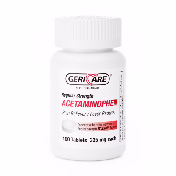 Pain Relief Geri-Care® 325 mg Strength Acetaminophen Tablet 100 per Bottle #101-01-GCP