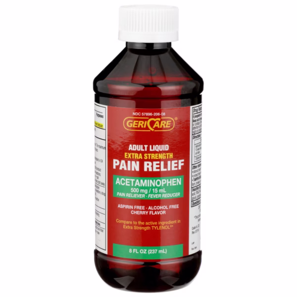 Pain Relief Geri-Care® 500 mg / 15 mL Strength Acetaminophen Liquid 8 oz. #Q202-08-GCP