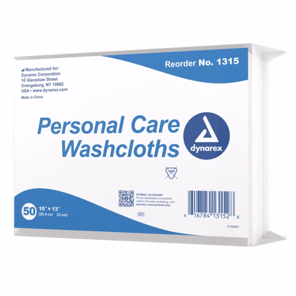 Washcloth Dynarex® 10 X 13 Inch White Disposable #1315