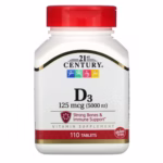 Vitamin Supplement 21st Century® Vitamin D / Calcium 5,000 IU Strength Tablet 110 per Bottle #74098527288